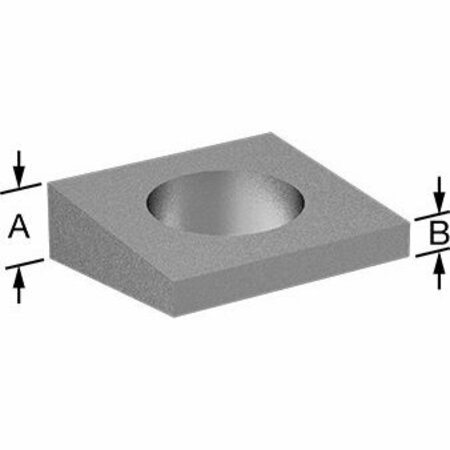 BSC PREFERRED Hot-Dipped Galvanized Iron Leveling Washer for I-Beams for 1-1/4 Screw Size 1.344 ID 91152A112